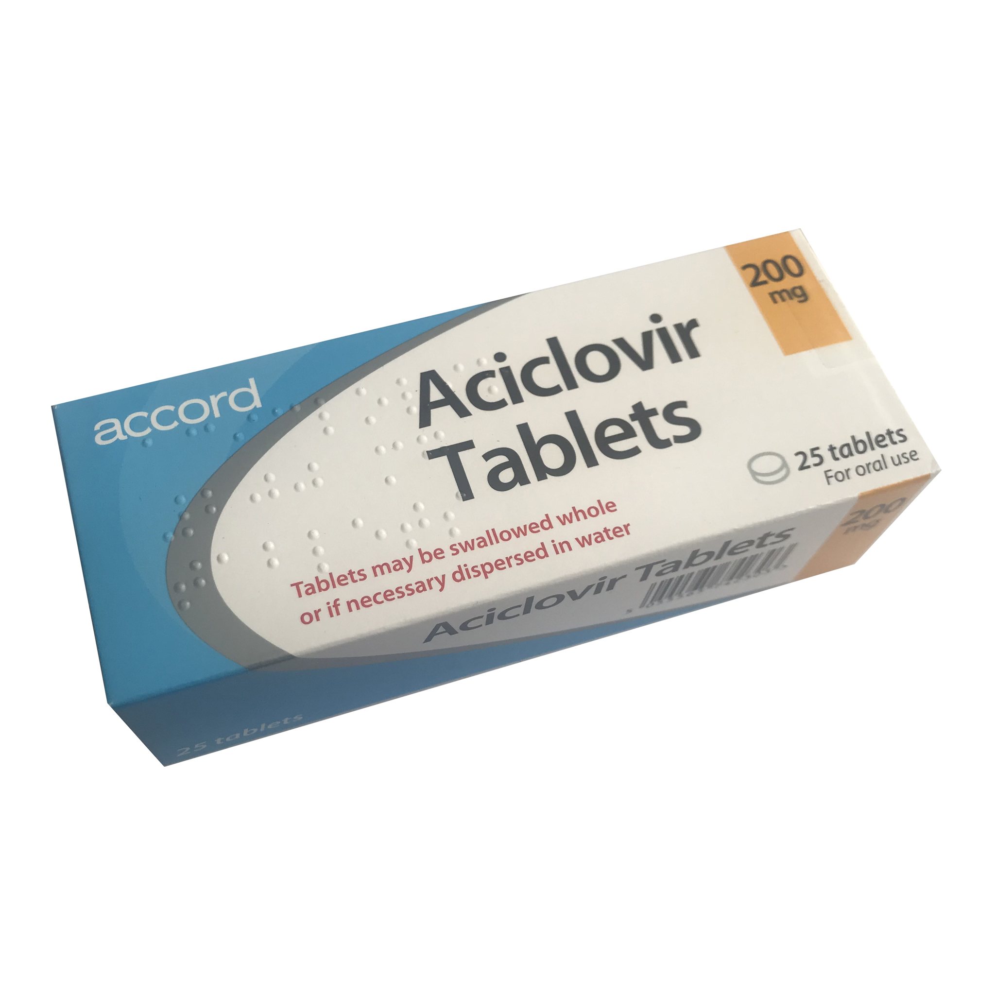 Aciclovir 200mg Cold Sore Tablets (25 Tablets)