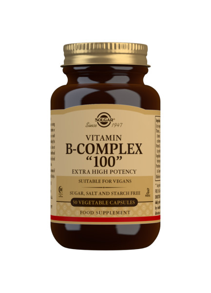 Solgar Vitamin B-Complex "100" Extra High Potency Vegetable Capsules (Pack of 50)