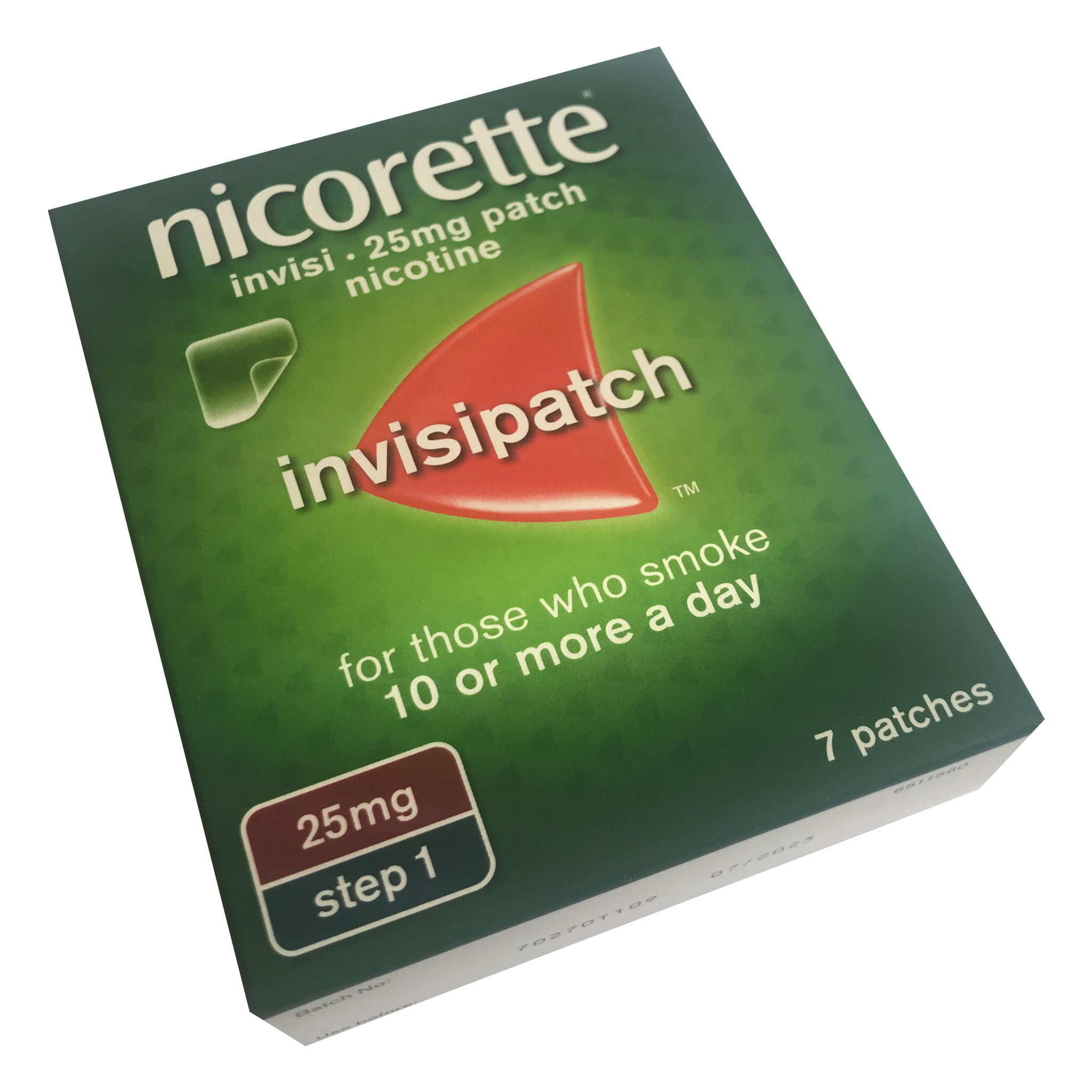Nicorette Invisi Patch 25mg | Also 15mg And 10mg - PostMyMeds