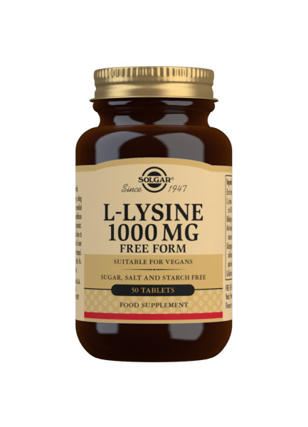 This is a picture of the Solgar L-Lysine 1000mg product.