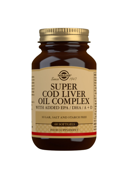 This is an image of the Solgar Super Cod Liver Oil Complex product.
